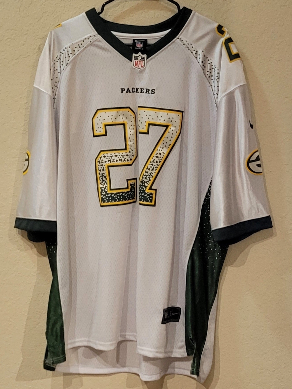 NFL Green Bay Packers #27 White, Green & Gold Replica Jersey